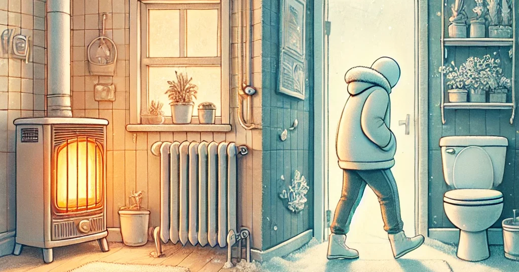 寒い部屋と暖かい部屋