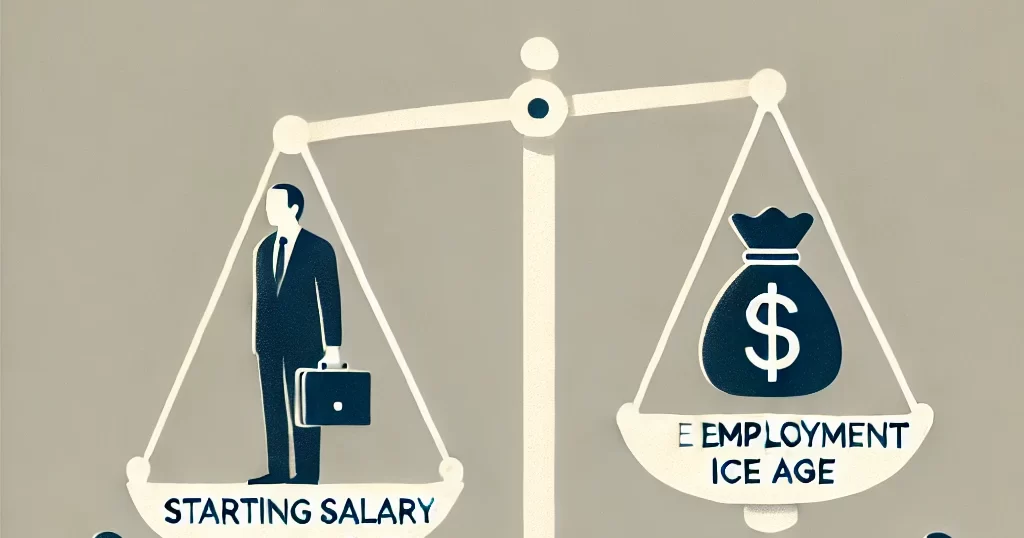 初任給30万円超えと就職氷河期世代の格差に関するお金と天秤